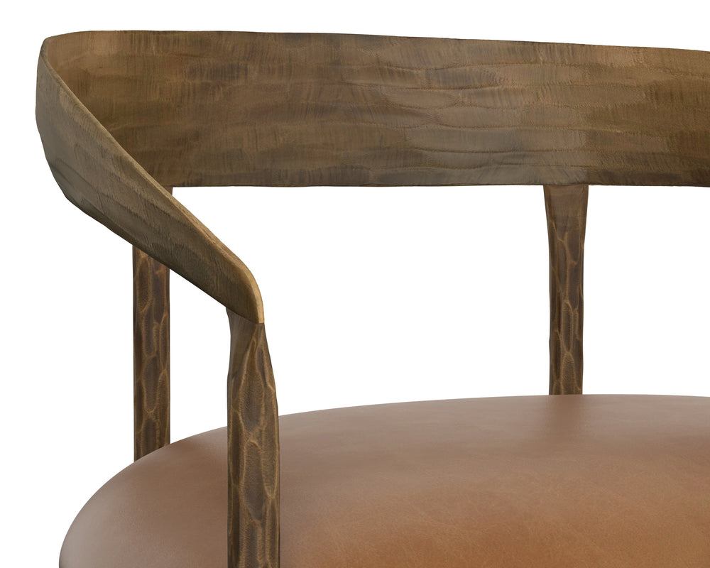 ZANATTA DINING ARMCHAIR - TAN LEATHER