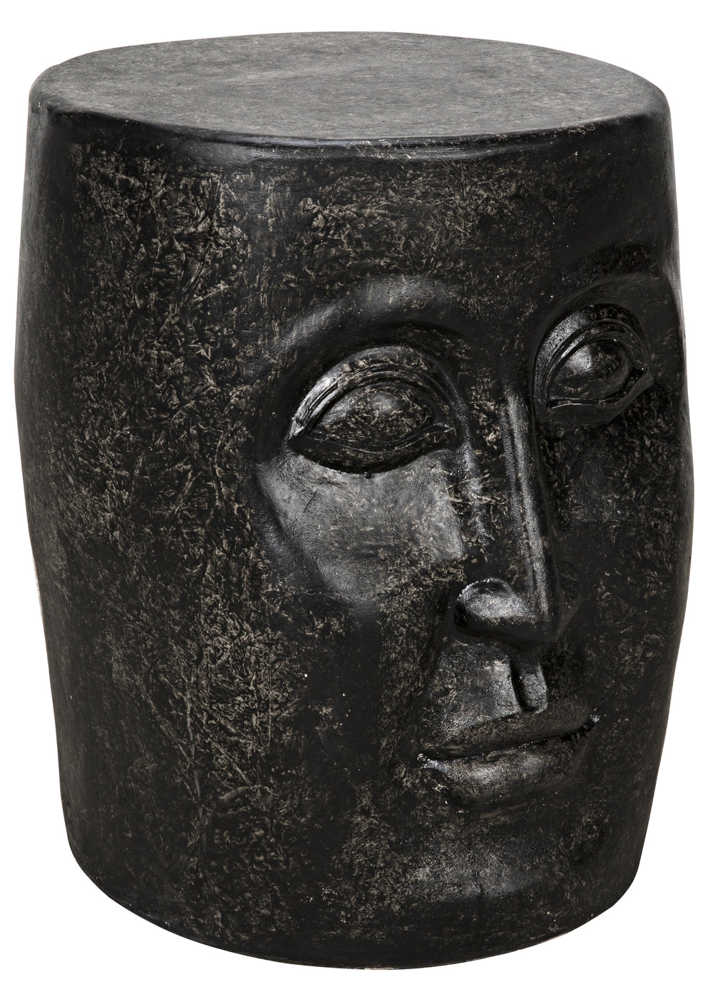 Head Side Table, Black Fiber Cement