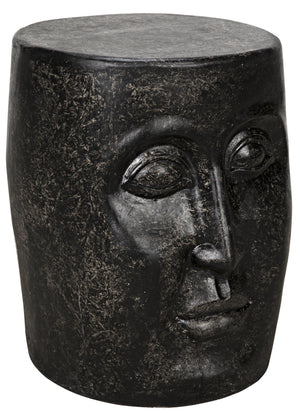 Head Side Table, Black Fiber Cement