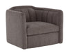 BIRRIT SWIVEL ARMCHAIR - ALASKA HEDGEHOG BROWN