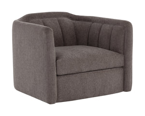 BIRRIT SWIVEL ARMCHAIR - ALASKA HEDGEHOG BROWN