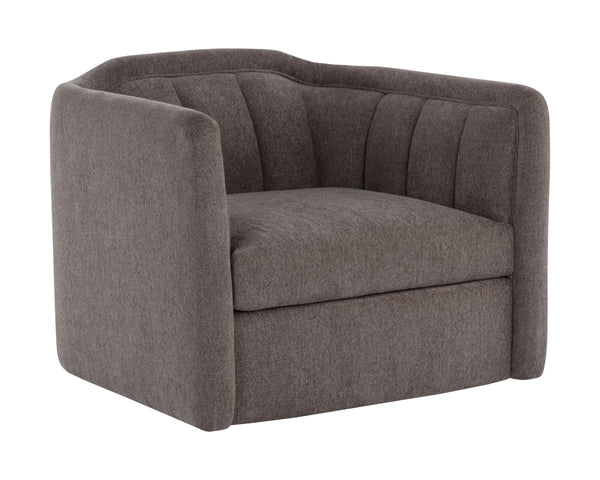 BIRRIT SWIVEL ARMCHAIR - ALASKA HEDGEHOG BROWN
