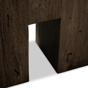 Abaso Large Accent Bench In Ebn Rstic