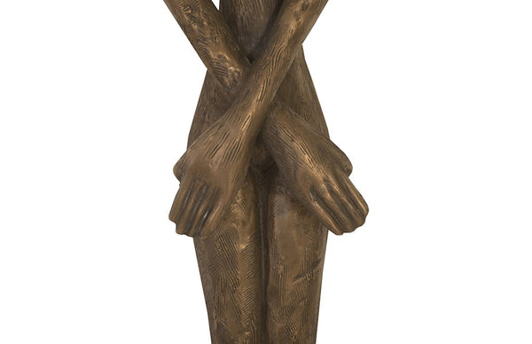 Skinny Female Wall Art, Resin, Bronze