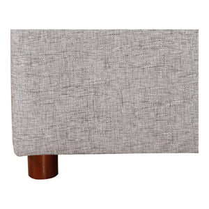 Takio King Bed in Light Grey Upholstery