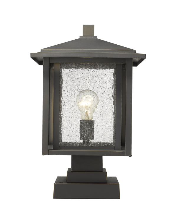 Aspen 1 Light Outdoor Pier Mounted Fixture in Oil Rubbed Bronze Finish