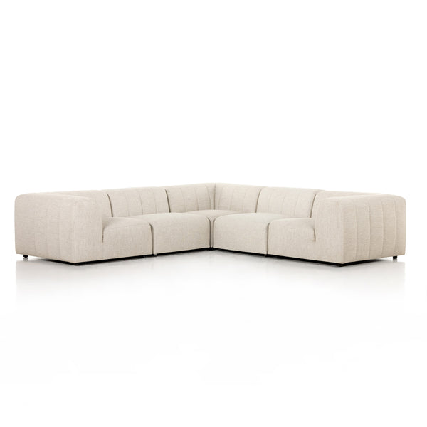 Gwen Outdoor 5 Pc Sectional In Faye Sand