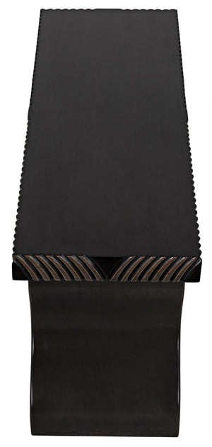 Ray Mahogany and Veneer Console in Pale with Light Brown Highlights