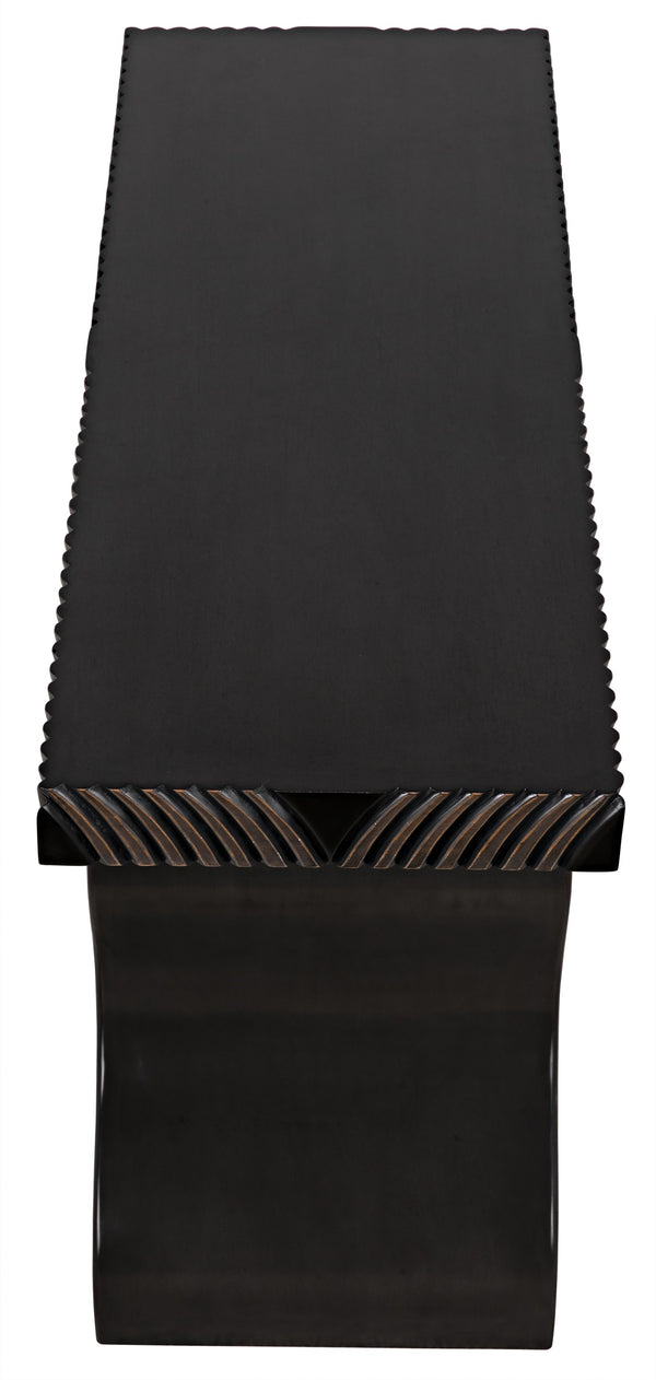 Ray Mahogany and Veneer Console in Pale with Light Brown Highlights