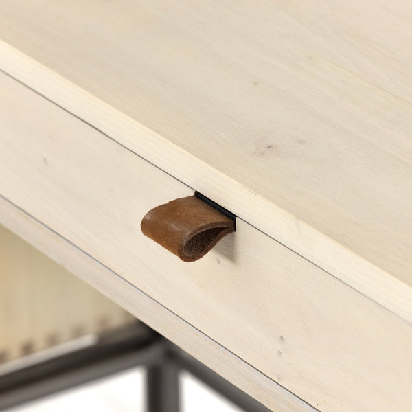 Trey Modular Wall Desk W/ 1 Bookcase - Dove Poplar