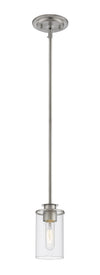 Savannah 1 Light Mini Pendant in Brushed Nickel Finish