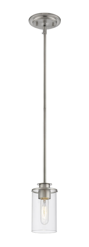 Savannah 1 Light Mini Pendant in Brushed Nickel Finish