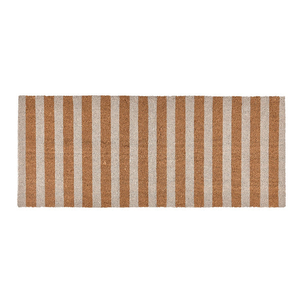 Classic Home Striped Doormat Ivory/Natural 24"x57"