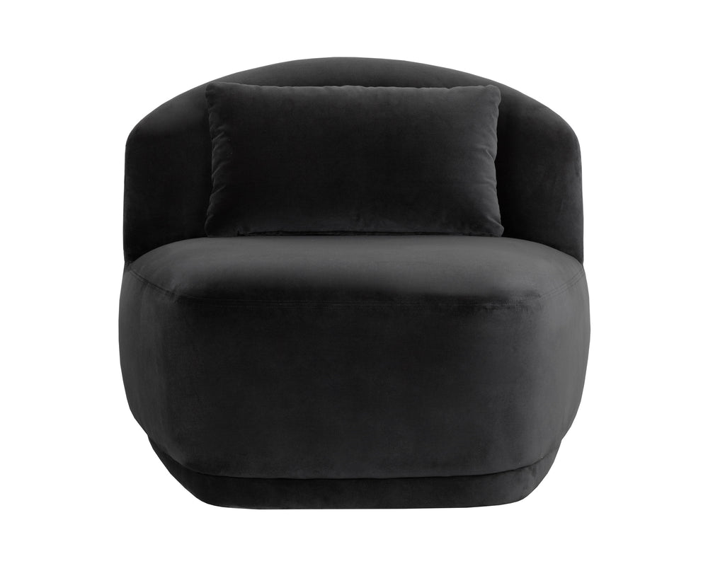 SORAYA SWIVEL ARMLESS CHAIR - SHADOW GREY