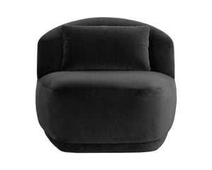 SORAYA SWIVEL ARMLESS CHAIR - SHADOW GREY