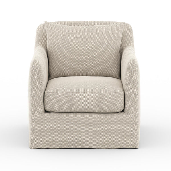 Dade Outdoor Swivel Chair in Faye Sand