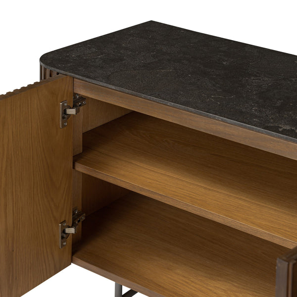 Fletcher Media Console - Terra Brown Oak
