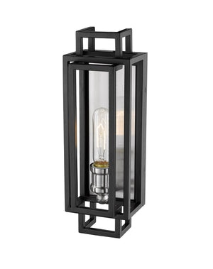 Titania 1 Light Wall Sconce in Black + Brushed Nickel Finish