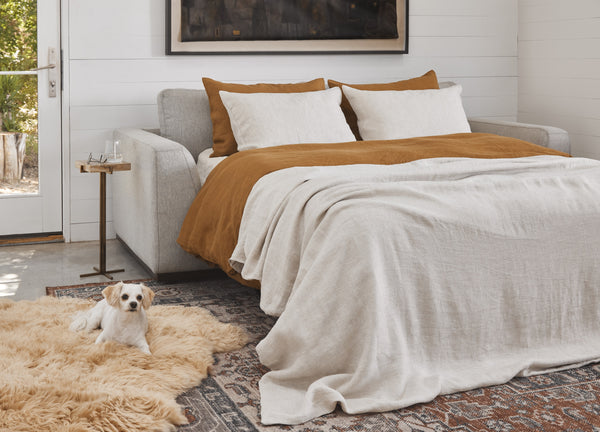 Lalo Lambskin Rug In Beige In 4.5x5.75