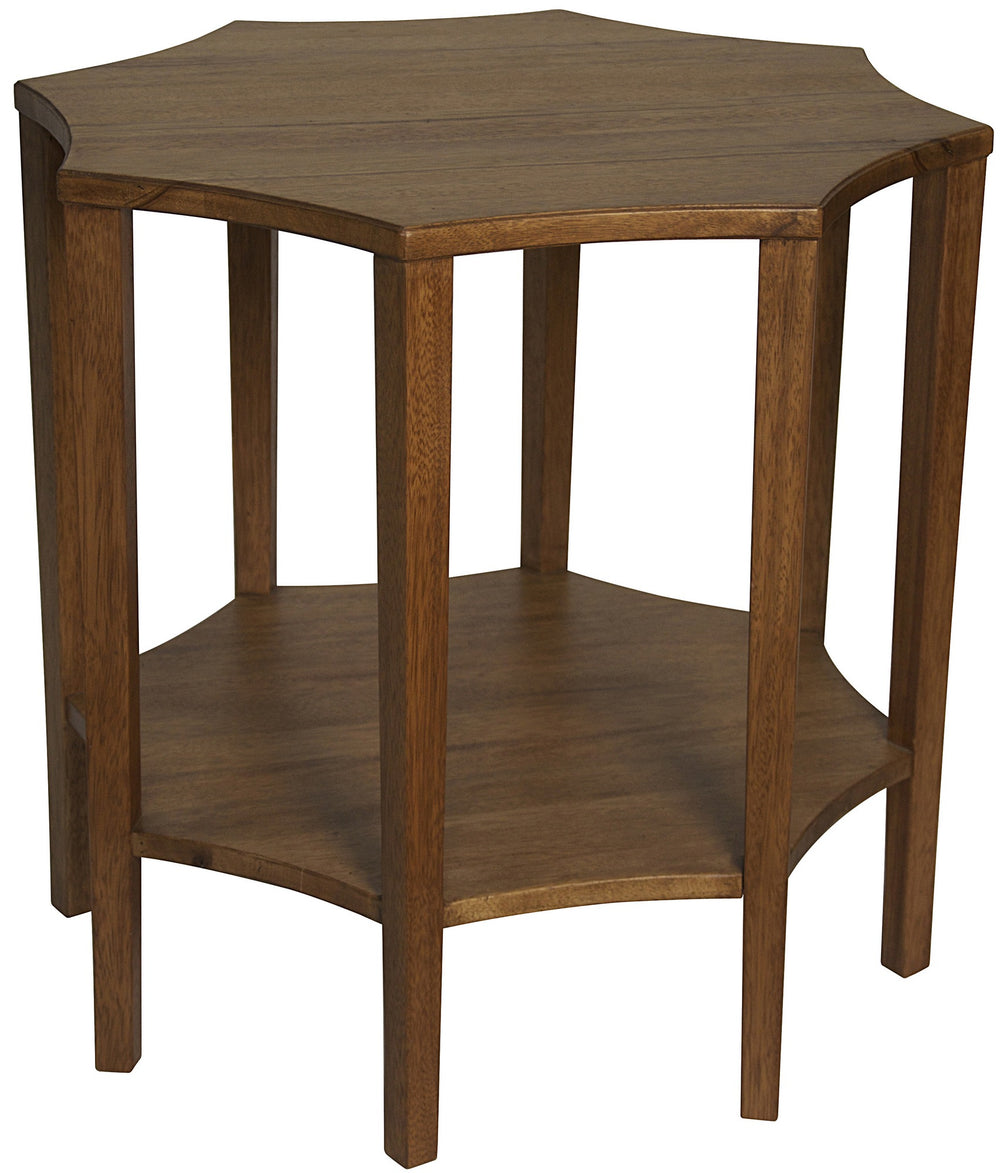 Ariana Dark Walnut Side Table in Walnut and Veneer
