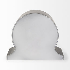 Camden Gray Distressed Metal Porthole Table Clock