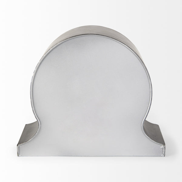 Camden Gray Distressed Metal Porthole Table Clock