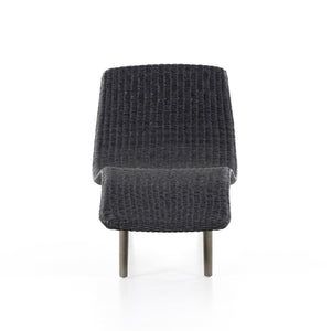 Portia Outdoor Chaise Lounge In Coal