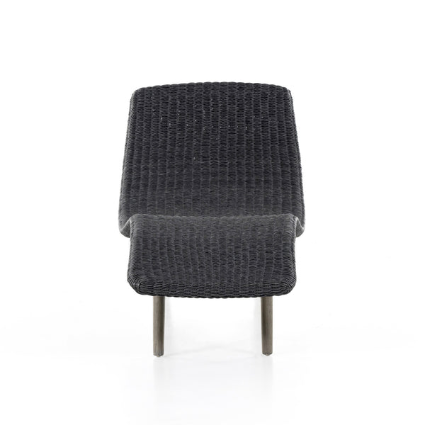 Portia Outdoor Chaise Lounge In Coal