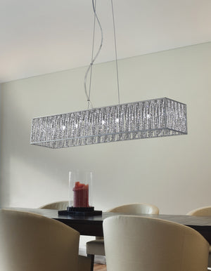 Terra 9 Light Pendant in Chrome Finish