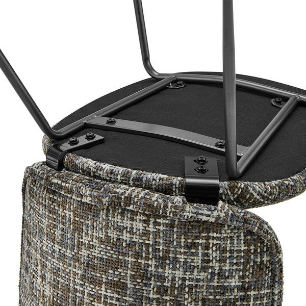 Nisha KD Chenille Dining Side Chair, Allure Gray