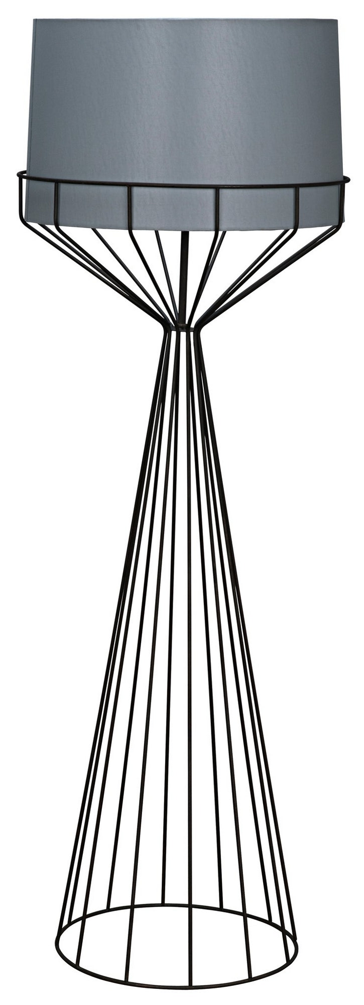 Portal Floor Lamp, B, Black Steel