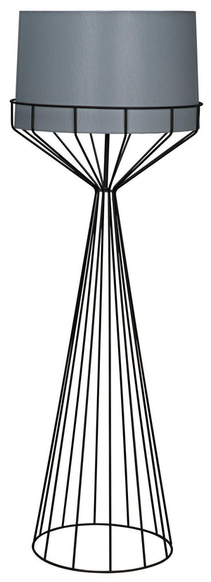 Portal Floor Lamp, B, Black Steel