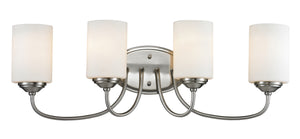 Cardinal 4 Light Vanity  in Brushed Nickel Finish