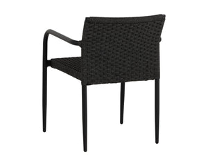 CASELLA STACKABLE DINING ARMCHAIR - BLACK - DARK GREY