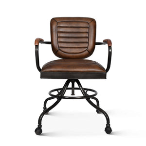 Oden Desk Chair, Antique Whiskey Leather