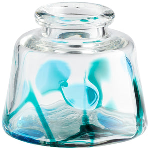Small Tahoe Vase in Blue/Clear