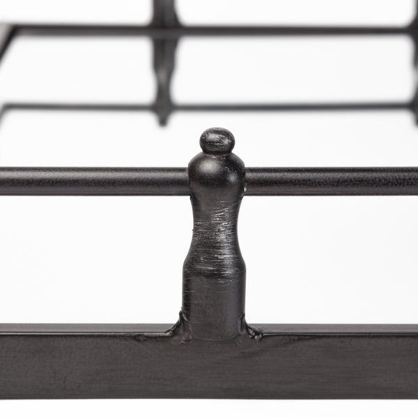 Christa 22L x 22W Black Metal Mirrored Base Square Tray