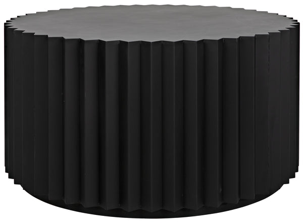 Stern Industrial Steel Coffee Table in Matte Black