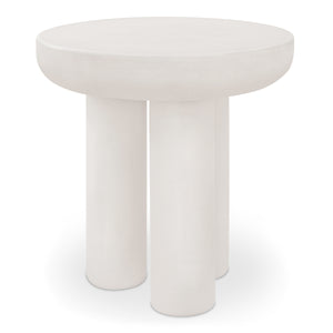 Rocca Side Table in Cream Concrete
