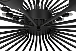 Mancini Chandelier, Black Steel