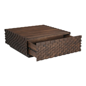 Easton Storage Coffee Table in Brown Wood