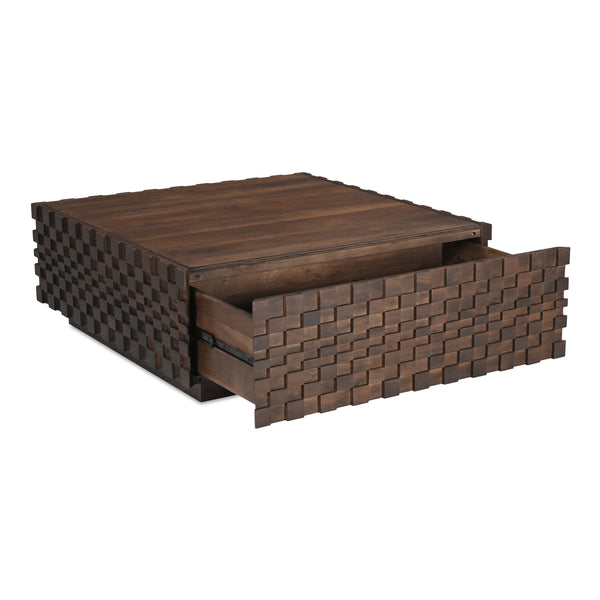 Easton Storage Coffee Table in Brown Wood