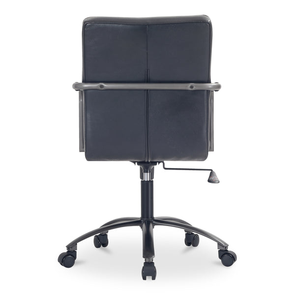Moe's Roy Office Chair in Black Leather