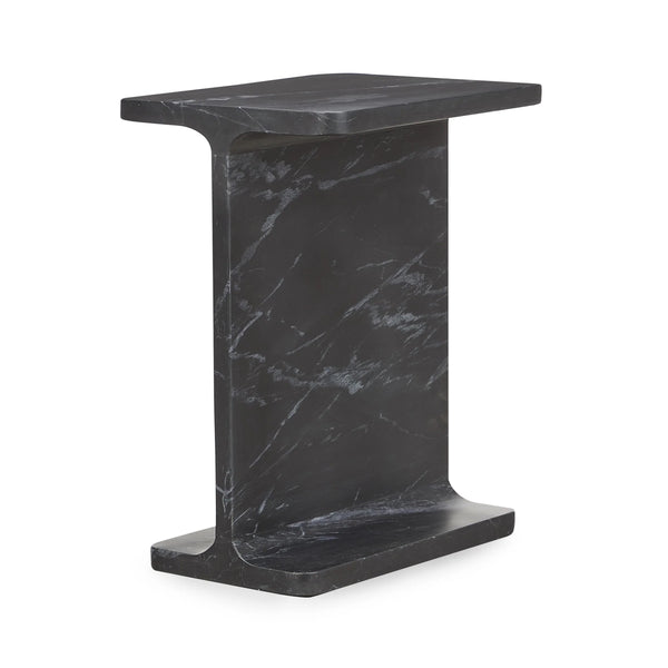 Delaney Marble Rectangle Accent Table - Onyx