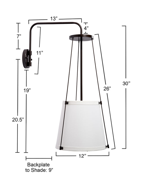  California 1-Light Wall Sconce, Bronze