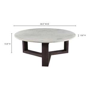 Moe's Jinxx Coffee Table in Charcoal Grey Marble