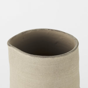 Garand Medium 15H Two-Toned White Natural Ceramic Jug