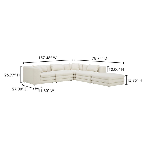 Lowtide Dream Modular Sectional in Warm White