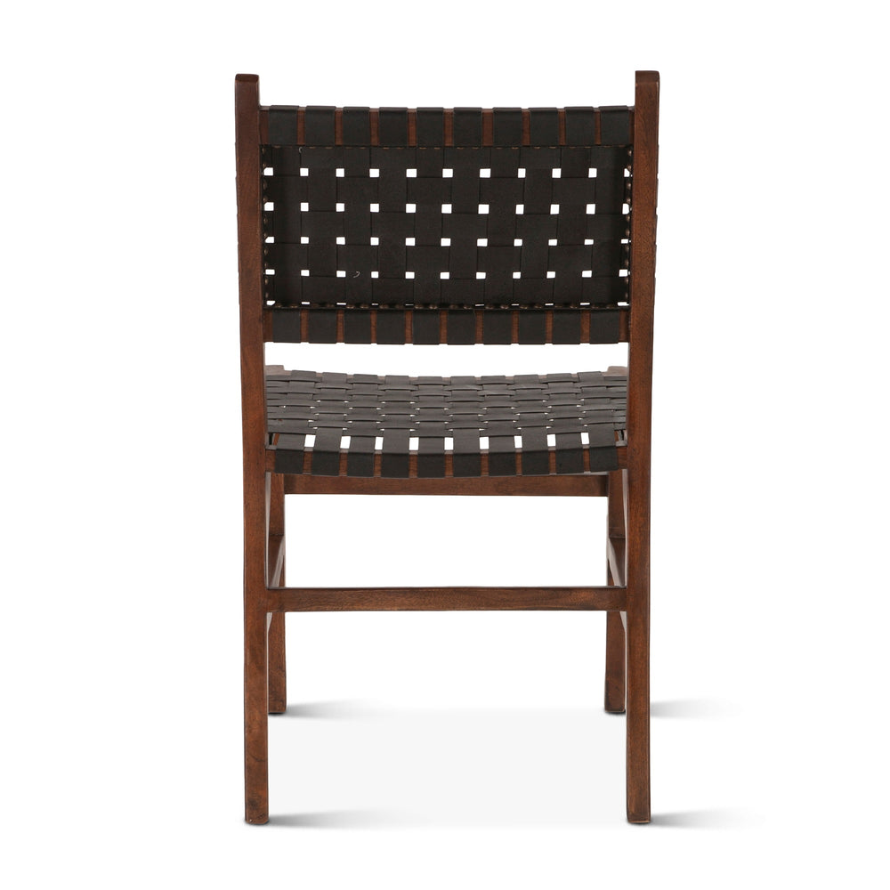 Palermo Dining Chair 18" Black Leather