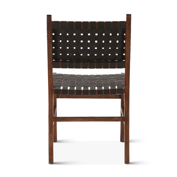 Palermo Dining Chair 18" Black Leather